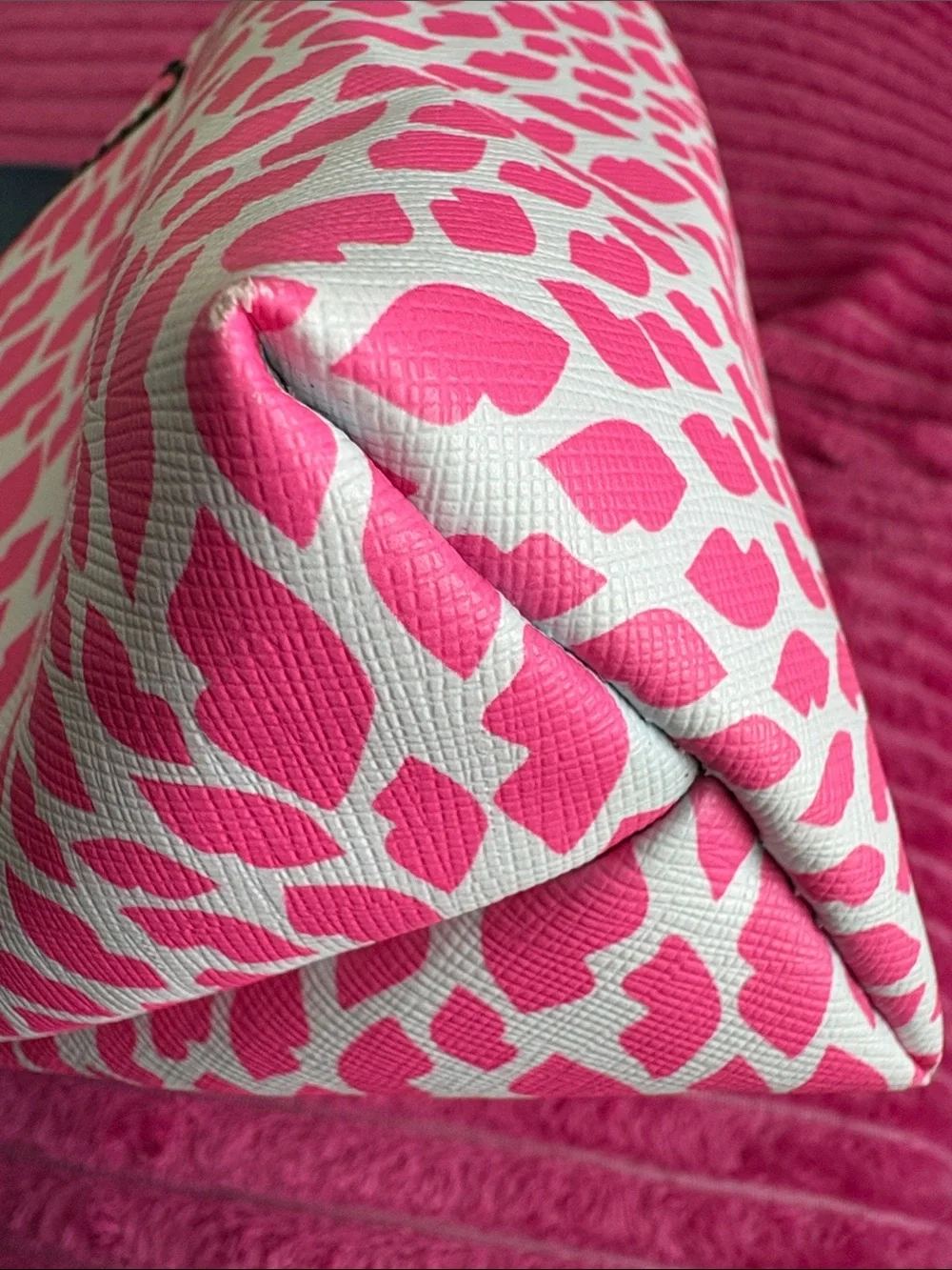 Victoria’s Secret pink neon love VS makeup bag